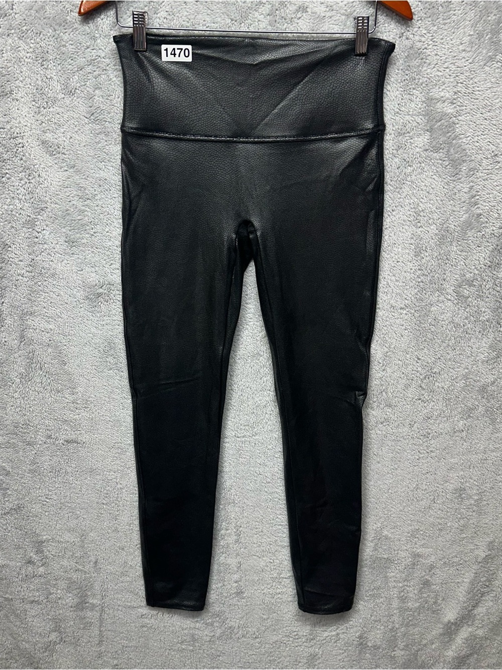 Spanx Faux Leather Leggings Black High Rise Skinny Women’s Large